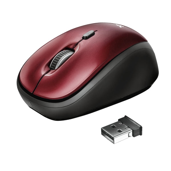 Myš Trust Yvi Wireless Mouse USB- red